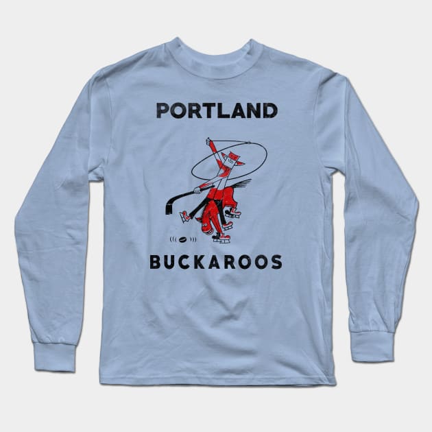 DEFUNCT - Portland Buckaroos Hockey Long Sleeve T-Shirt by LocalZonly